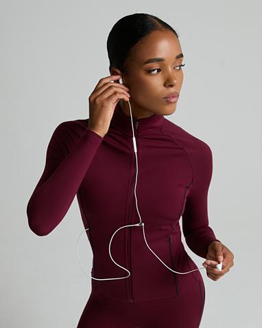 Womens Adapt Full Zip Long-Sleeve Top