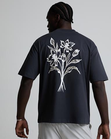 Flower Print Pocket T-Shirt