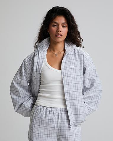 Womens Check Track Top