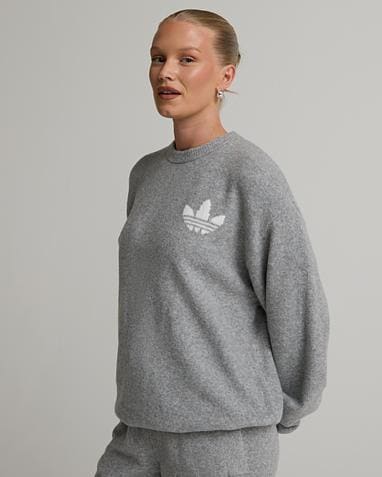 Womens Essential Knit Crewneck Sweatshirt