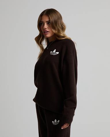 Womens Essential Knit Crew Sweatshirt