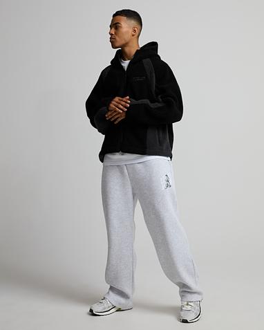 Borg Fleece Zip Through Hoodie