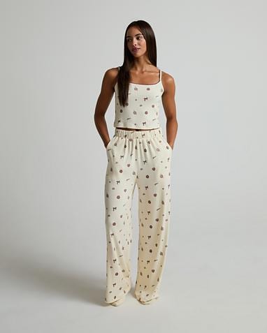 Womens Do Not Disturb Pointelle Pyjama Set