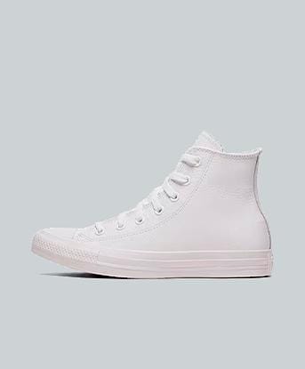 Converse Womens Chuck Taylor All Star High Leather Mono Trainer in White