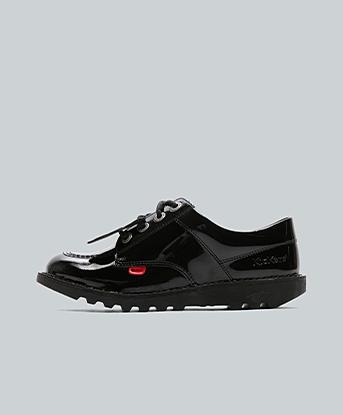 Kickers Junior Kick Low Core Patent Shoe in Black