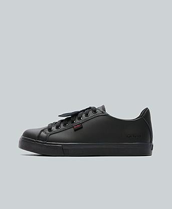 Kickers Junior Tovni Lacer Leather Shoe in Black
