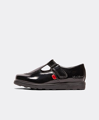 Kickers Infant Fragma T-Bar Shoe in Black