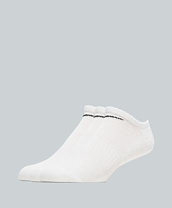 Nike Everyday No Show 3 Pack Sock in White / Black / White