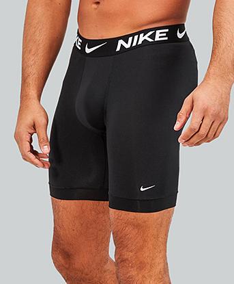 Nike 3 Pack Essential Long Boxer in Black