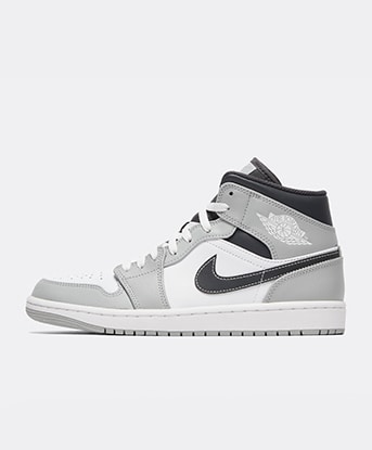 Jordan Jordan 1 Mid Trainer in Light Smoke Grey / White / Anthracite