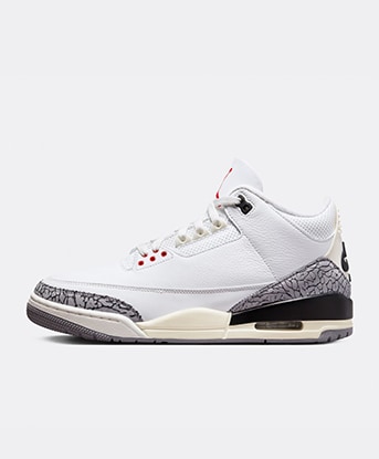Jordan Air Jordan 3 Trainer in Summit White / Fire Red / Black / Cement Grey