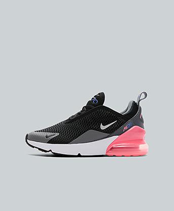 Nike Infant Air Max 270 Trainer in Black / Metallic Silver / Smoke Grey