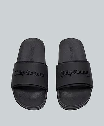 Juicy Couture Womens Breanna Embossed Slide in Black