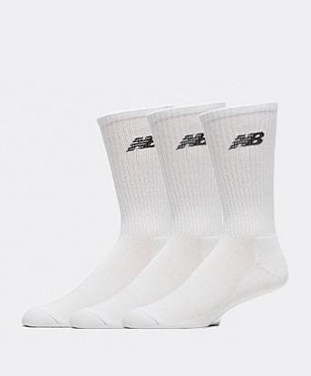 New Balance 3 Pack Everyday Crew Sock in White