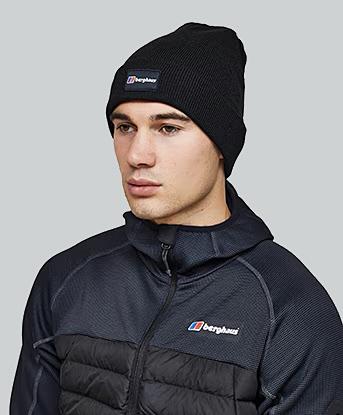 Berghaus Logo Beanie in Jet Black