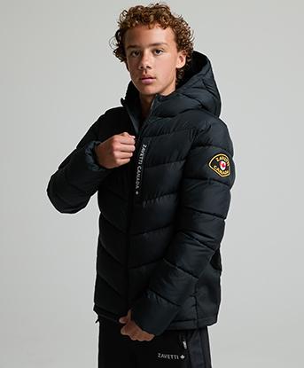 Zavetti Canada Junior Fallonino Hybrid Puffer Jacket in Jet Black