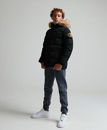 Zavetti Canada Junior Oshawa 3.0 Puffer Parka Jacket in Jet Black