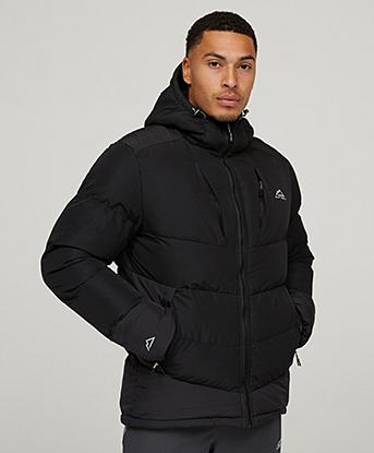 Alpyrex Forge Puffer Jacket in Solid Black