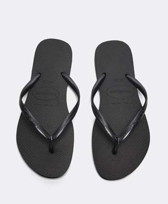 Havaianas Womens Slim Flip Flop in Black / Black / Black