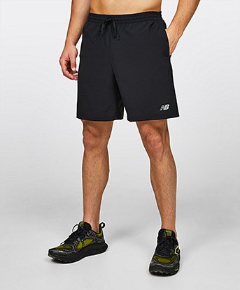 New Balance Run 7 Inch Short in Black