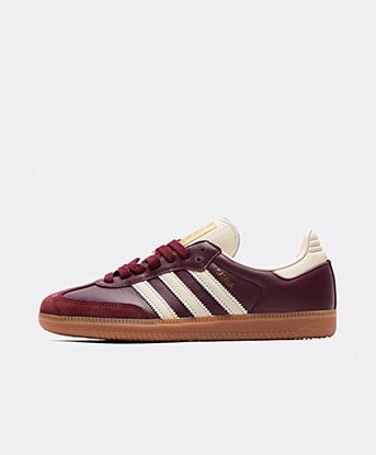 adidas Originals Womens Samba OG Trainer in Maroon / White