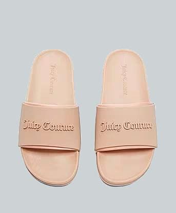 Juicy Couture Womens Breanna Embossed Slide in Taupe