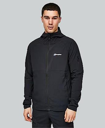Berghaus Theran Plus Full Zip Hoodie in Jet Black