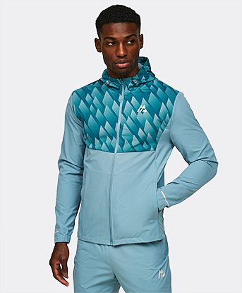 Montirex Charge Print Hoodie in Dry Smoke / Acropora