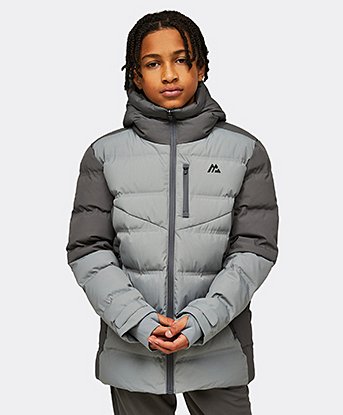 Montirex Junior Descent Down Jacket in Cement Grey / Platinum Grey
