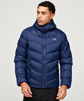 Alpyrex Lead Puffer Jacket in Dress Blue