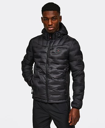 Zavetti Canada Vuziro Hybrid Puffer Jacket in Jet Black