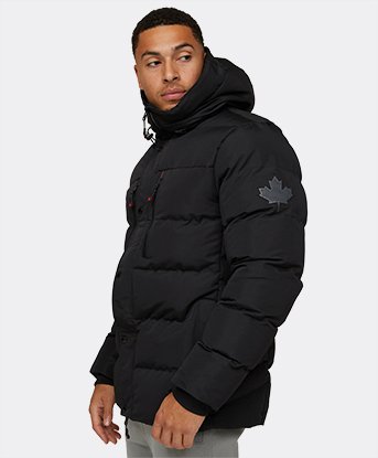 Zavetti Canada Paglia Puffer Parka Jacket in Black