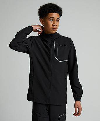Monterrain Junior Ramble 3.0 Woven Running Jacket in Black