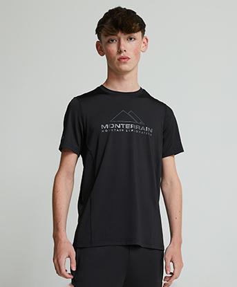 Monterrain Junior Swift T-Shirt in Jet Black