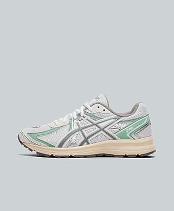 Asics Womens Jog 100S Trainer in White / Clay Grey