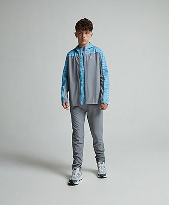 Montirex Junior Trail Windbreaker in Platinum Grey / Huron / Persian Green / Bondi
