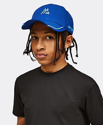 Montirex Junior Pace Cap in Midnight Navy / Neon Sky