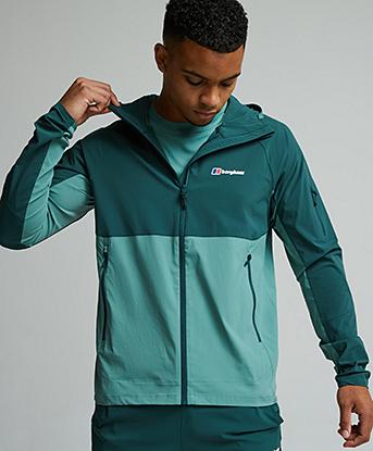 Berghaus Theran Plus Full Zip Hoodie in Peak / Light Terrain
