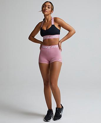 Nike Womens Pro 365 3 Inch Short in Elemental Pink / White