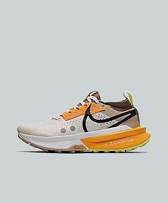 Nike Womens Zegama Trail 2 Trainer in Phantom / Black / Khaki / Mink Brown