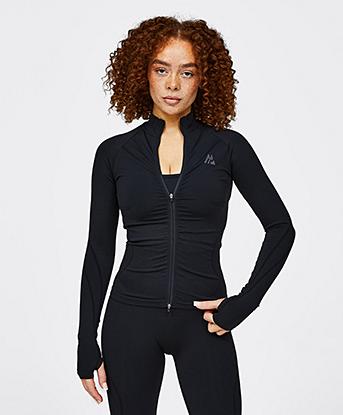 Montirex Womens Evolve 2.0 Seamless Full Zip Jacket in BLACK
