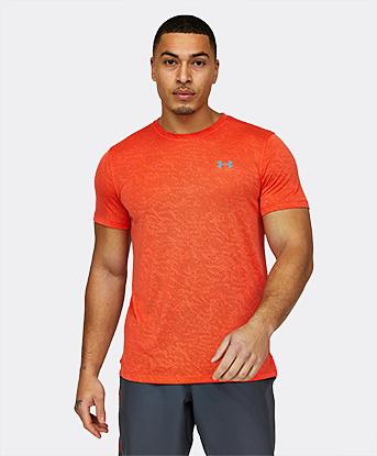 Under Armour Launch Camo T-Shirt in Fire / Reflective