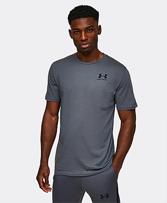 Under Armour Sportstyle T-Shirt in Castlerock / Black