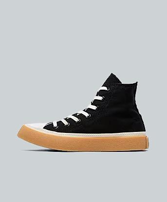 Converse Womens Chuck Taylor All Star Retro Rubber Hi Trainer in Black / Egret