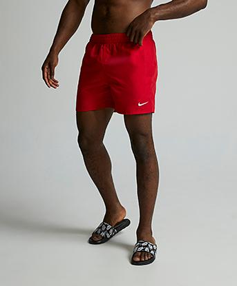 Nike Swim 5 Inch Basic Volley Short in University Red