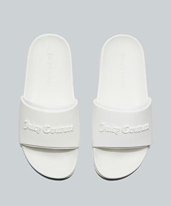 Juicy Couture Womens Breanna Embossed Slide in White