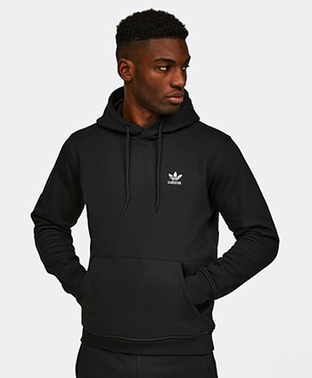 adidas Originals Trefoil Essentials Hoodie in Black