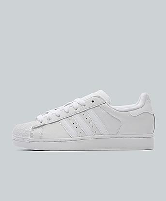 adidas Originals Superstar II Trainer in Footwear White / Footwear White / Footwear White