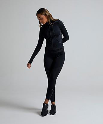Monterrain Womens Altitude 3.0 Rib Legging in Black