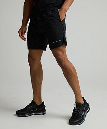 Monterrain Rush 2.0 Woven Running Short in Jet Black